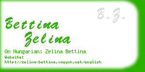 bettina zelina business card